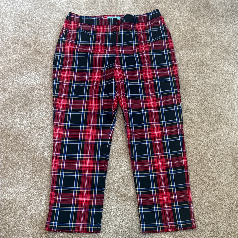 Draper James Vibrant Plaid Women's Trousers